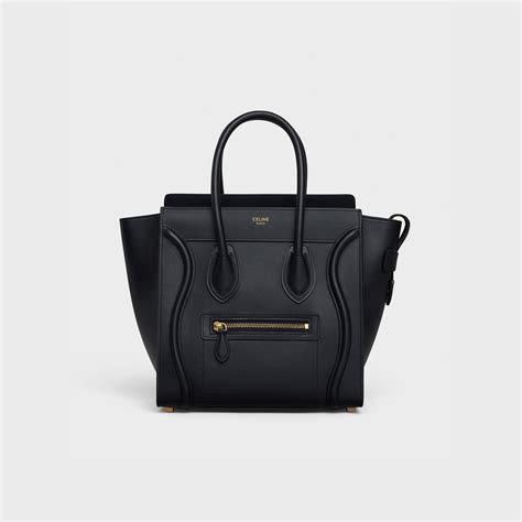 celine luggage micro black|celine shoulder luggage tote price.